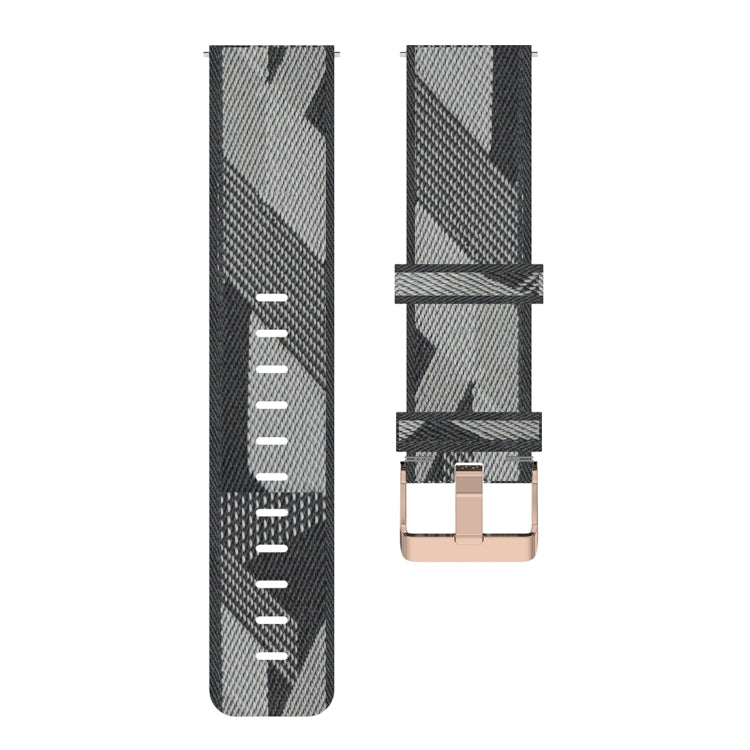 Bracelet de montre en nylon tissé à rayures de 20 mm, pour Huawei GT 2 42 mm/Honor Magic Watch 2 42 mm