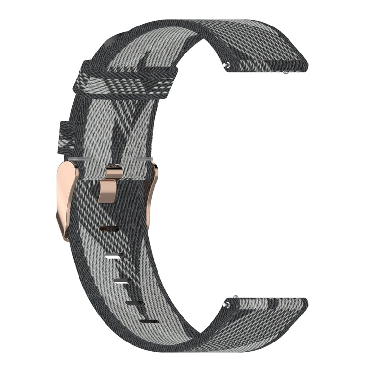 Bracelet de montre en nylon tissé à rayures de 20 mm, pour Huawei GT 2 42 mm/Honor Magic Watch 2 42 mm