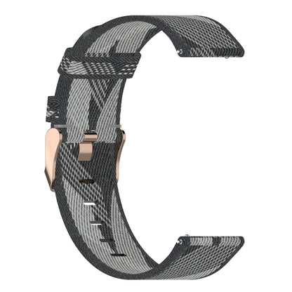 Bracelet de montre en nylon tissé à rayures de 20 mm, pour Huawei GT 2 42 mm/Honor Magic Watch 2 42 mm
