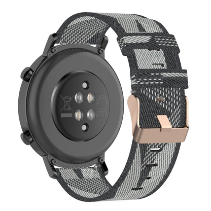 Bracelet de montre en nylon tissé à rayures de 20 mm, pour Huawei GT 2 42 mm/Honor Magic Watch 2 42 mm