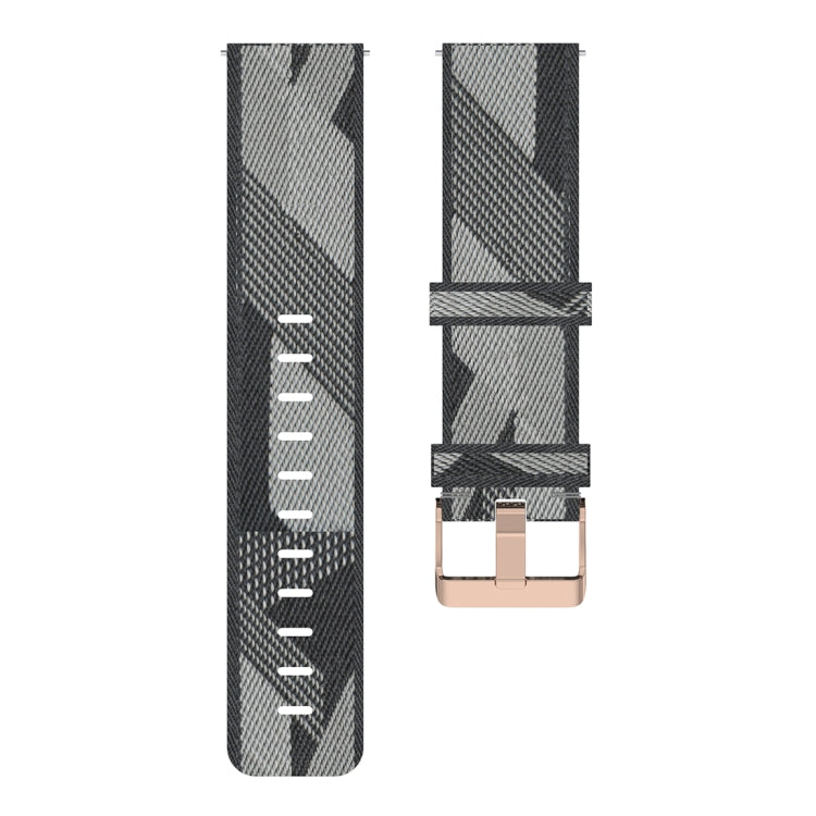 Bracelet de montre en nylon tissé à rayures de 20 mm, pour Galaxy Watch 42 mm, Galaxy Active/Active 2, Gear Sport, S2 Classic