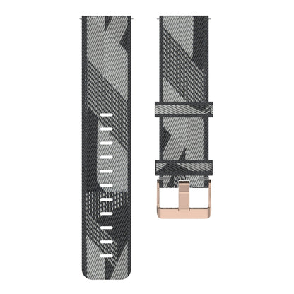 Bracelet de montre en nylon tissé à rayures de 20 mm, pour Galaxy Watch 42 mm, Galaxy Active/Active 2, Gear Sport, S2 Classic
