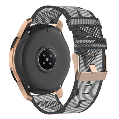 Bracelet de montre en nylon tissé à rayures de 20 mm, pour Galaxy Watch 42 mm, Galaxy Active/Active 2, Gear Sport, S2 Classic