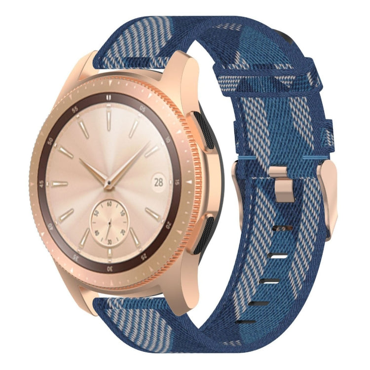 Bracelet de montre en nylon tissé à rayures de 20 mm, pour Galaxy Watch 42 mm, Galaxy Active/Active 2, Gear Sport, S2 Classic