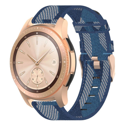 Bracelet de montre en nylon tissé à rayures de 20 mm, pour Galaxy Watch 42 mm, Galaxy Active/Active 2, Gear Sport, S2 Classic