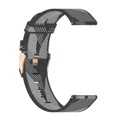 Bracelet de montre en nylon tissé à rayures de 22 mm pour montre intelligente hybride Fossil HR, homme Gen 4 Explorist HR & Sport