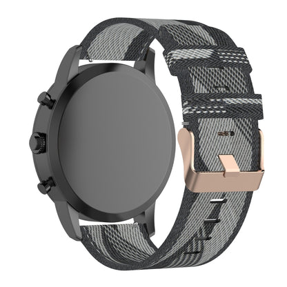 Bracelet de montre en nylon tissé à rayures de 22 mm pour montre intelligente hybride Fossil HR, homme Gen 4 Explorist HR & Sport