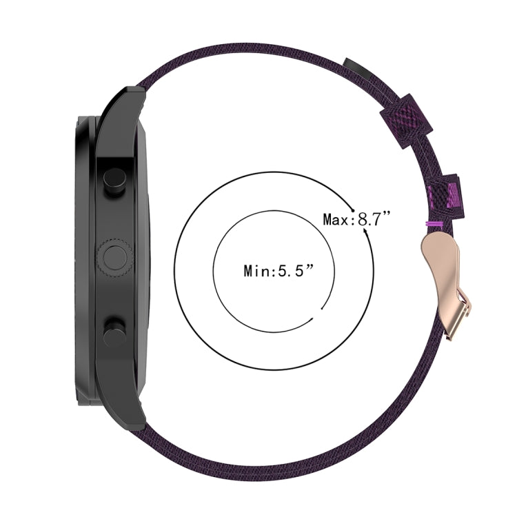 Bracelet de montre en nylon tissé à rayures de 22 mm pour montre intelligente hybride Fossil HR, homme Gen 4 Explorist HR & Sport