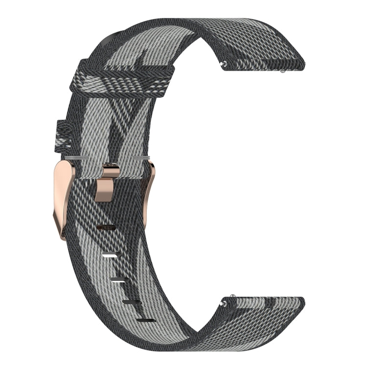Bracelet de montre en nylon tissé à rayures de 22 mm pour Huawei GT / GT2 46 mm, Honor Magic Watch 2 46 mm / Magic