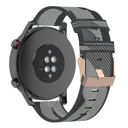 Bracelet de montre en nylon tissé à rayures de 22 mm pour Huawei GT / GT2 46 mm, Honor Magic Watch 2 46 mm / Magic