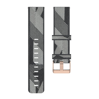 Bracelet de montre en Nylon tissé à rayures de 22 mm, pour Fossil Gen 5 Carlyle, Gen 5 Julianna, Gen 5 Garrett, Gen 5 Carlyle HR