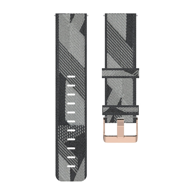 Bracelet de montre en nylon tissé à rayures de 22 mm pour la couleur de la montre Xiaomi Mi, Garmin Vivoactive 4