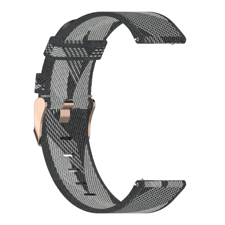 Bracelet de montre en nylon tissé à rayures de 22 mm pour la couleur de la montre Xiaomi Mi, Garmin Vivoactive 4