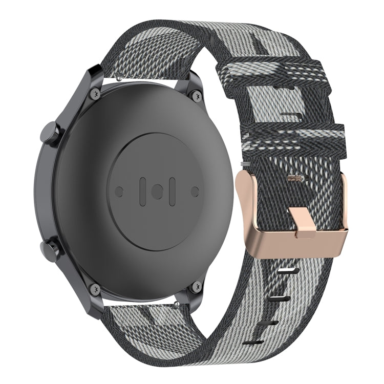 Bracelet de montre en nylon tissé à rayures de 22 mm pour la couleur de la montre Xiaomi Mi, Garmin Vivoactive 4