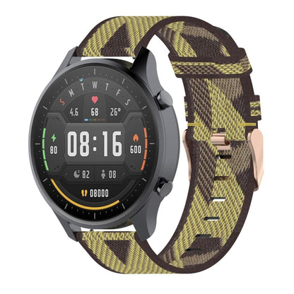 Bracelet de montre en nylon tissé à rayures de 22 mm pour la couleur de la montre Xiaomi Mi, Garmin Vivoactive 4