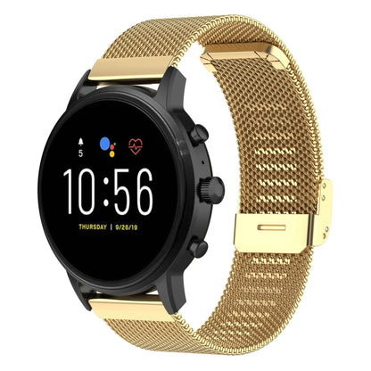 Bracelet de montre en maille métallique de 22 mm, pour Fossil Gen 5 Carlyle / Gen 5 Julianna / Gen 5 Garrett / Gen 5 Carlyle HR