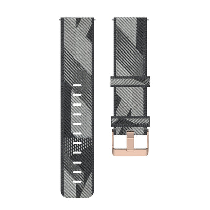 Bracelet de montre en nylon tissé à rayures de 23 mm pour Fitbit Versa 2, Fitbit Versa, Fitbit Versa Lite, Fitbit Blaze