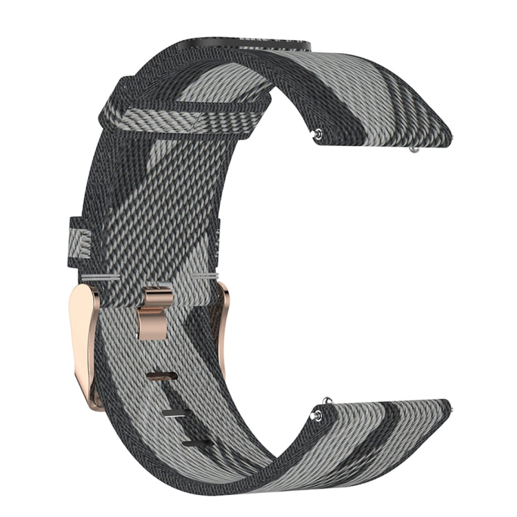 Bracelet de montre en nylon tissé à rayures de 23 mm pour Fitbit Versa 2, Fitbit Versa, Fitbit Versa Lite, Fitbit Blaze