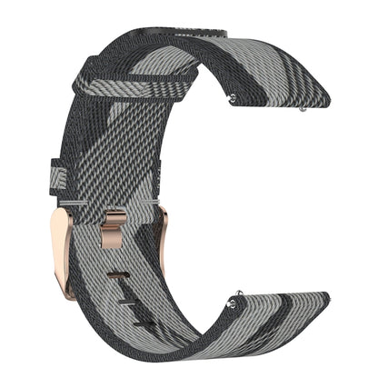 Bracelet de montre en nylon tissé à rayures de 23 mm pour Fitbit Versa 2, Fitbit Versa, Fitbit Versa Lite, Fitbit Blaze