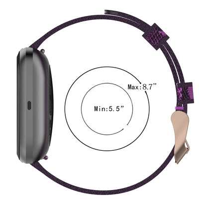 Bracelet de montre en nylon tissé à rayures de 23 mm pour Fitbit Versa 2, Fitbit Versa, Fitbit Versa Lite, Fitbit Blaze