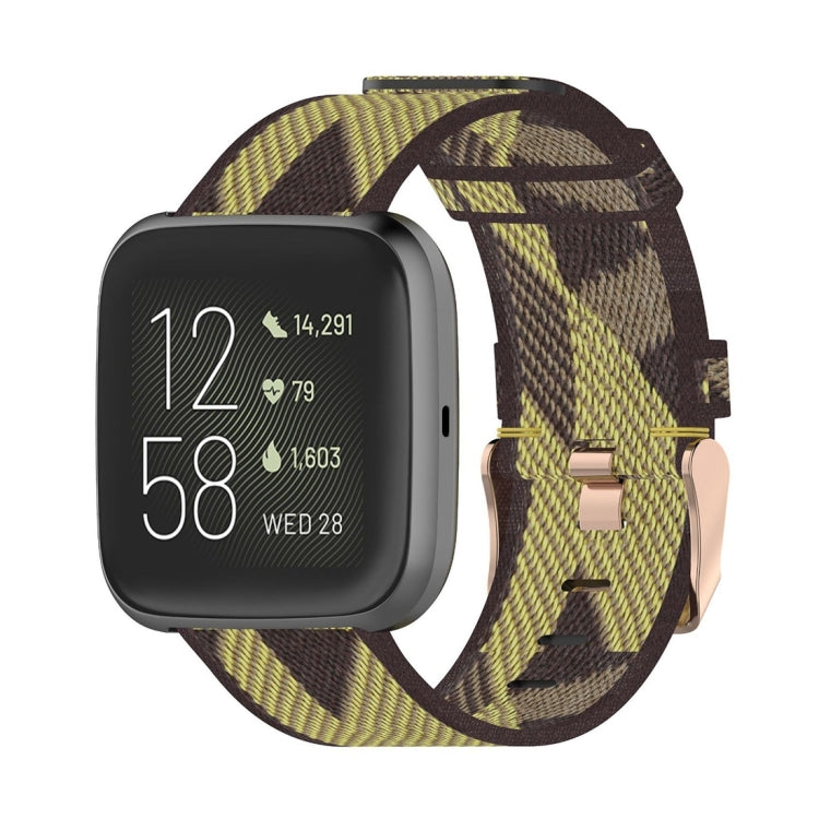 Bracelet de montre en nylon tissé à rayures de 23 mm pour Fitbit Versa 2, Fitbit Versa, Fitbit Versa Lite, Fitbit Blaze