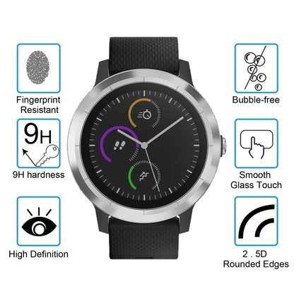 ENKAY Hat-Prince pour montre intelligente Garmin vivoactive 3, 2 pièces, dureté de Surface 0.2mm 9H 2.15D, Film d'écran en verre trempé antidéflagrant