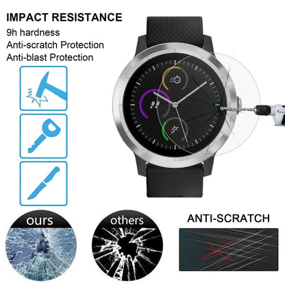 ENKAY Hat-Prince pour montre intelligente Garmin vivoactive 3, 2 pièces, dureté de Surface 0.2mm 9H 2.15D, Film d'écran en verre trempé antidéflagrant