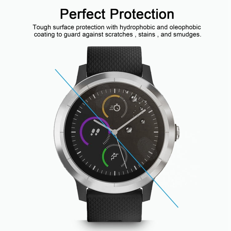 ENKAY Hat-Prince pour montre intelligente Garmin vivoactive 3, 2 pièces, dureté de Surface 0.2mm 9H 2.15D, Film d'écran en verre trempé antidéflagrant