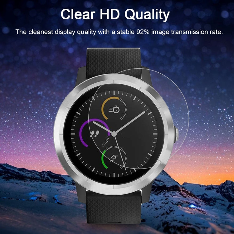 ENKAY Hat-Prince pour montre intelligente Garmin vivoactive 3, 2 pièces, dureté de Surface 0.2mm 9H 2.15D, Film d'écran en verre trempé antidéflagrant