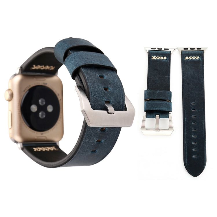 Pour Apple Watch Ultra 49mm/série 8&7 45mm/SE 2&6&SE&5&4 44mm/3&2&1 42mm rétro XX ligne motif bracelet de montre en cuir véritable, For 42mm