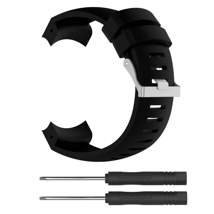 Bracelet de montre en silicone pour SUUNTO Core ALU Noir