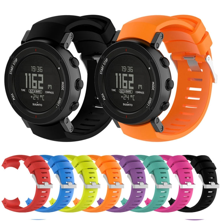 Bracelet de montre en silicone pour SUUNTO Core ALU Noir