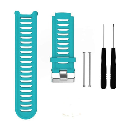 Bracelet de montre en silicone de couleur unie pour Garmin Forerunner 910XT