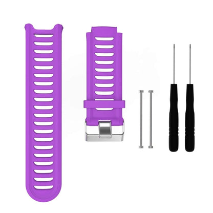 Bracelet de montre en silicone de couleur unie pour Garmin Forerunner 910XT