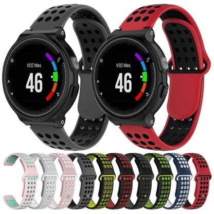 Bracelet de montre sport en silicone double couleur pour Garmin Forerunner 220 / Approach S5 / S20