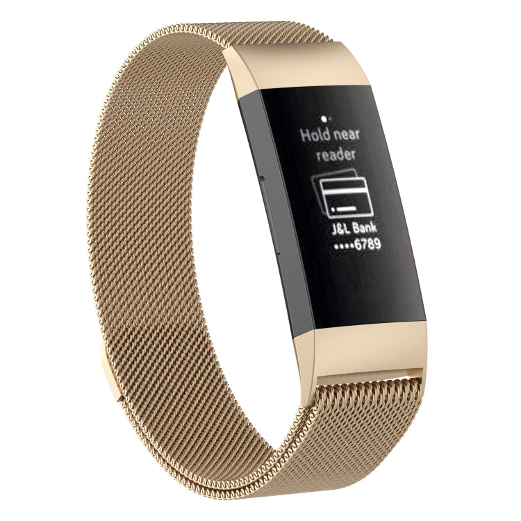 Bracelet de montre magnétique en acier inoxydable pour FITBIT Charge 3, taille: petit, 187x18 mm