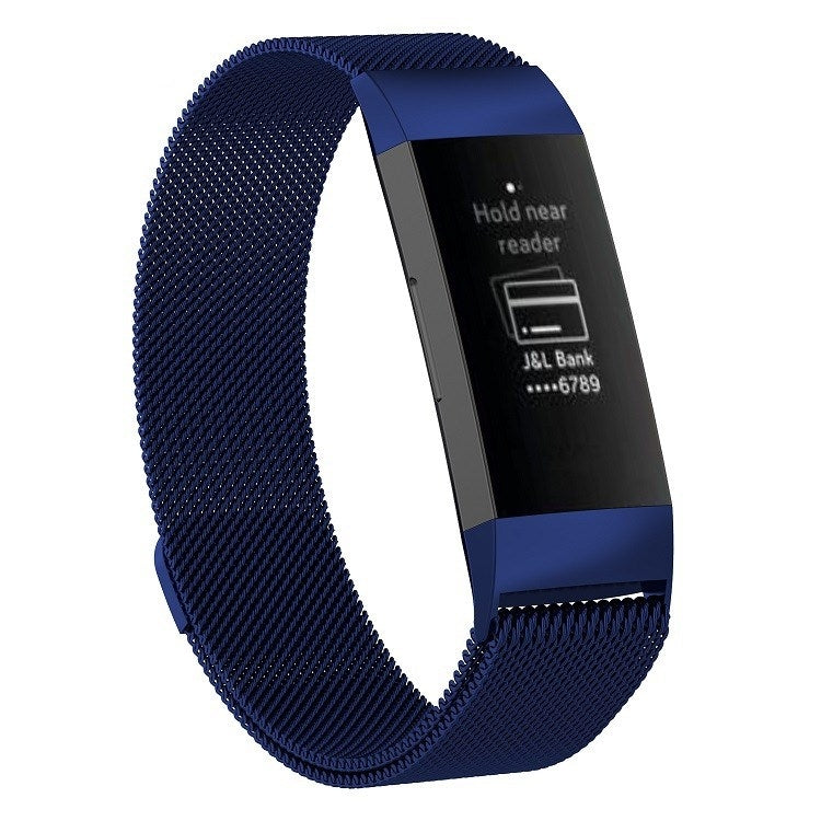 Bracelet de montre magnétique en acier inoxydable pour FITBIT Charge 3, taille: petit, 187x18 mm