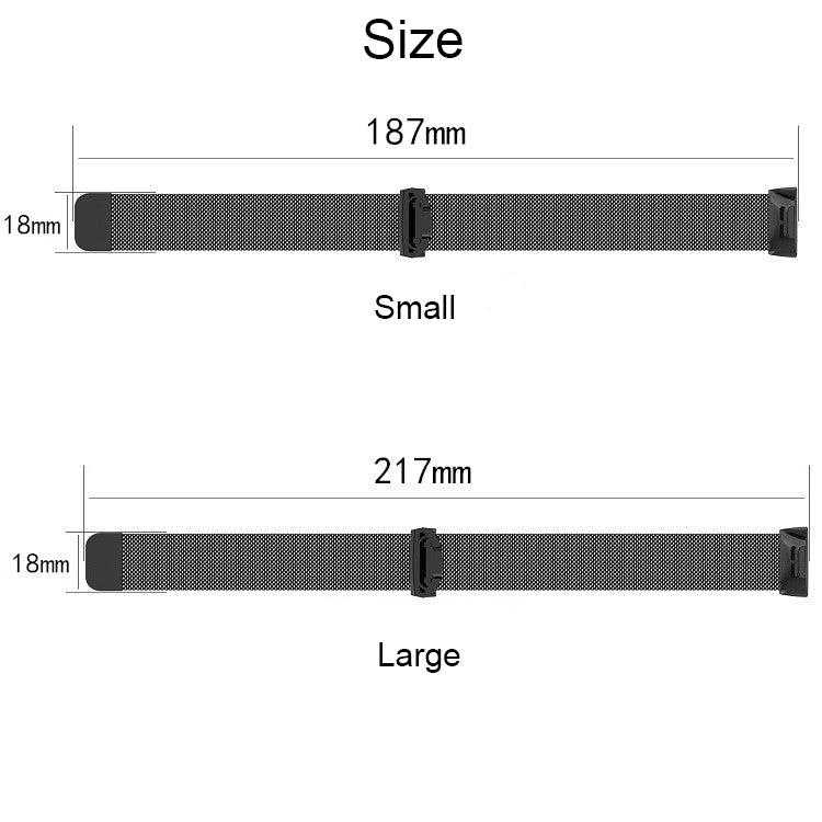 Bracelet de montre magnétique en acier inoxydable pour FITBIT Charge 3, taille: grand, 217x18 mm