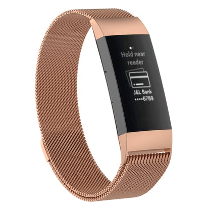 Bracelet de montre magnétique en acier inoxydable pour FITBIT Charge 3, taille: grand, 217x18 mm