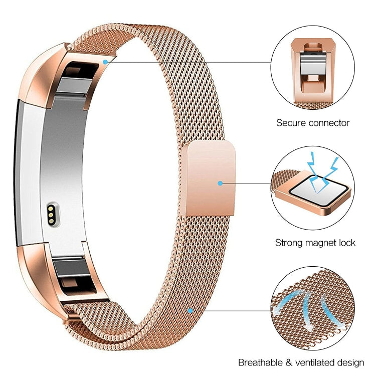 Bracelet de montre magnétique en acier inoxydable pour FITBIT Alta, taille : grand, 170-236 mm