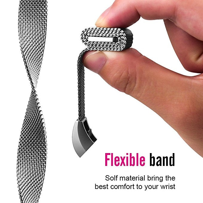 Bracelet de montre magnétique en acier inoxydable pour FITBIT Alta, taille : grand, 170-236 mm