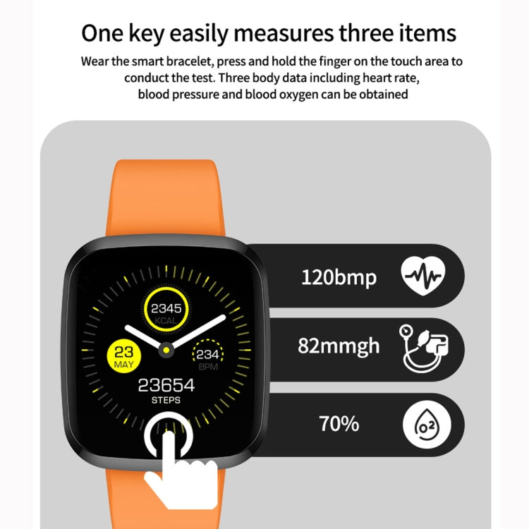 P3 1,3 pouces IPS couleur écran IP68 étanche bracelet de montre intelligente, rappel de message de soutien/moniteur de fréquence cardiaque/surveillance de l'oxygène dans le sang/surveillance de la pression artérielle/surveillance du sommeil
