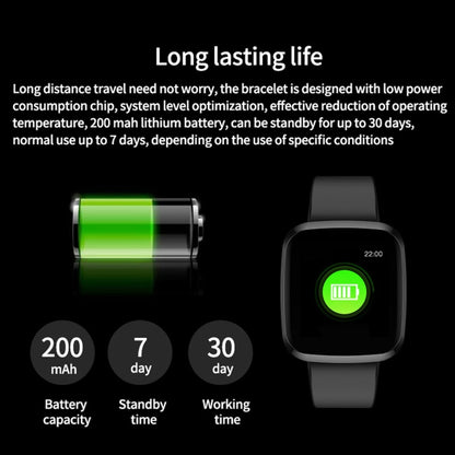 P3 1,3 pouces IPS couleur écran IP68 étanche bracelet de montre intelligente, rappel de message de soutien/moniteur de fréquence cardiaque/surveillance de l'oxygène dans le sang/surveillance de la pression artérielle/surveillance du sommeil