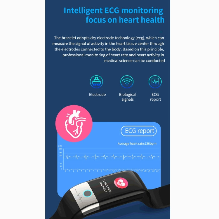 X1 1,08 pouces écran couleur IP67 bracelet de montre intelligente étanche, rappel de message de soutien/moniteur de fréquence cardiaque/surveillance de l'oxygène dans le sang/surveillance de la pression artérielle/surveillance du sommeil