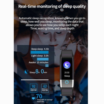 X1 1,08 pouces écran couleur IP67 bracelet de montre intelligente étanche, rappel de message de soutien/moniteur de fréquence cardiaque/surveillance de l'oxygène dans le sang/surveillance de la pression artérielle/surveillance du sommeil