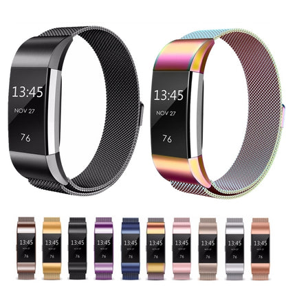 Bracelet de montre intelligent en acier inoxydable pour FITBIT Charge 2, taille : S, Size: S