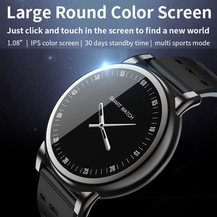 B8 + 1,08 pouces IPS couleur écran IP67 montre intelligente étanche, rappel de message de soutien/moniteur de fréquence cardiaque/surveillance de l'oxygène dans le sang/surveillance de la pression artérielle/surveillance du sommeil