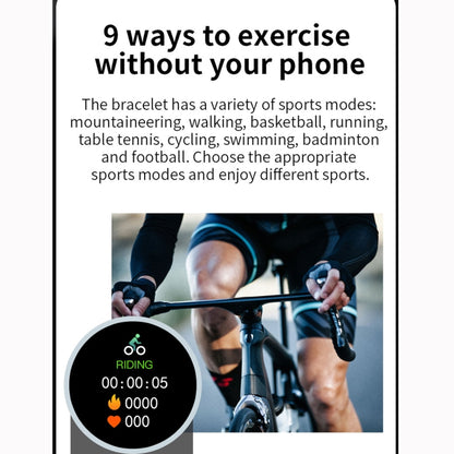 B8 + 1,08 pouces IPS couleur écran IP67 montre intelligente étanche, rappel de message de soutien/moniteur de fréquence cardiaque/surveillance de l'oxygène dans le sang/surveillance de la pression artérielle/surveillance du sommeil