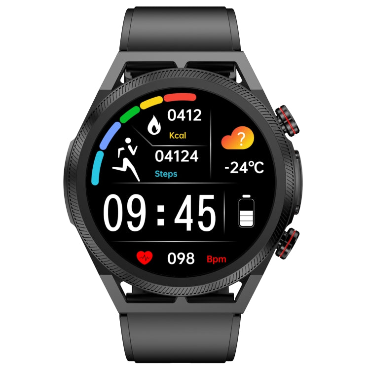 ET310 1,39 pouces IPS écran IP67 montre intelligente bande de silicone étanche, prise en charge de la surveillance de la température corporelle/ECG, ET310
