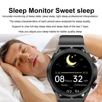 ET310 1,39 pouces IPS écran IP67 montre intelligente bande de silicone étanche, prise en charge de la surveillance de la température corporelle/ECG, ET310